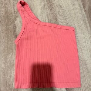 Nikibiki Coral Ribbed Top